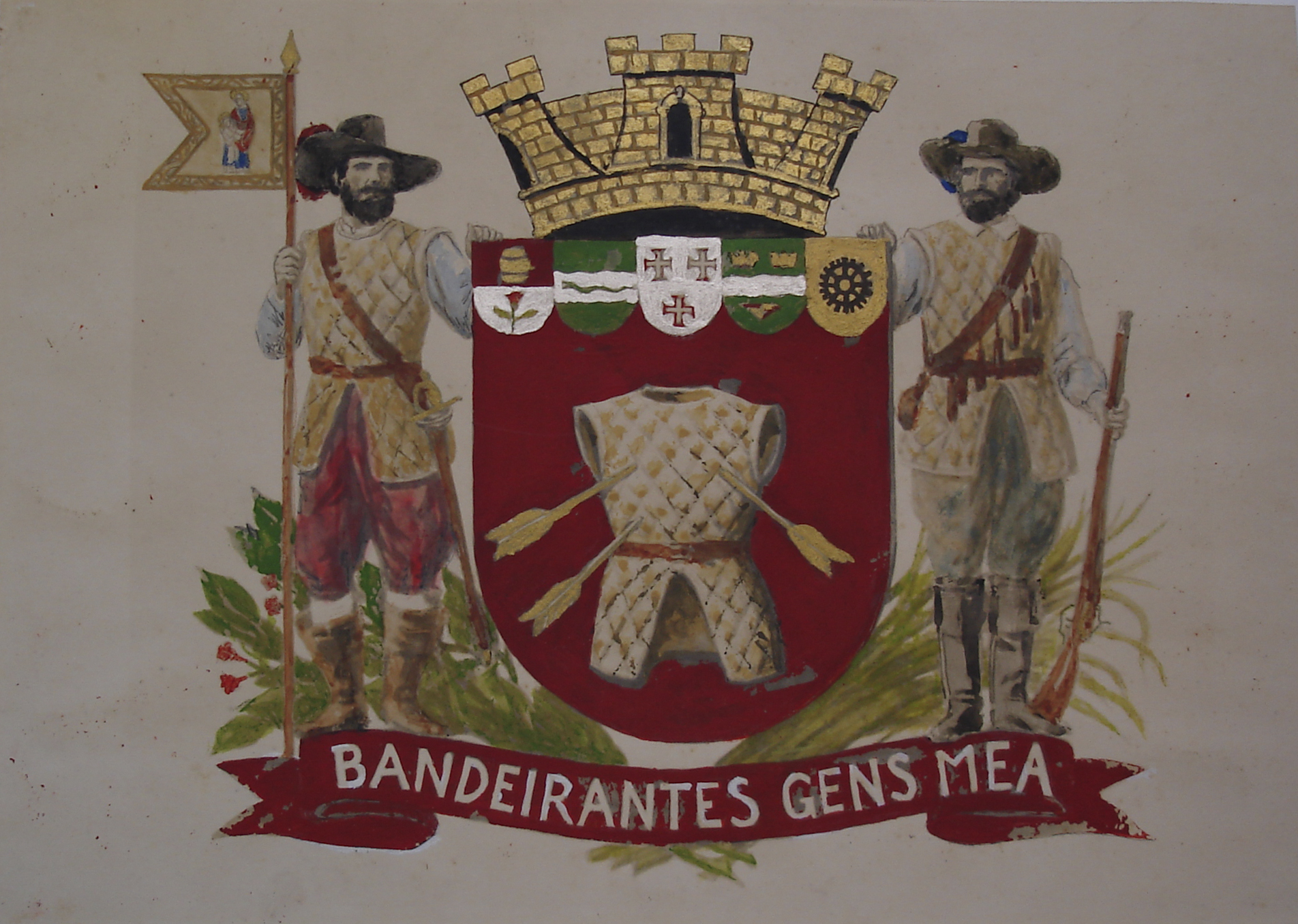 Imagem de referência de Brasão de Mogi das Cruzes, descrito nos dados abertos como pintura de José Wasth Rodrigues