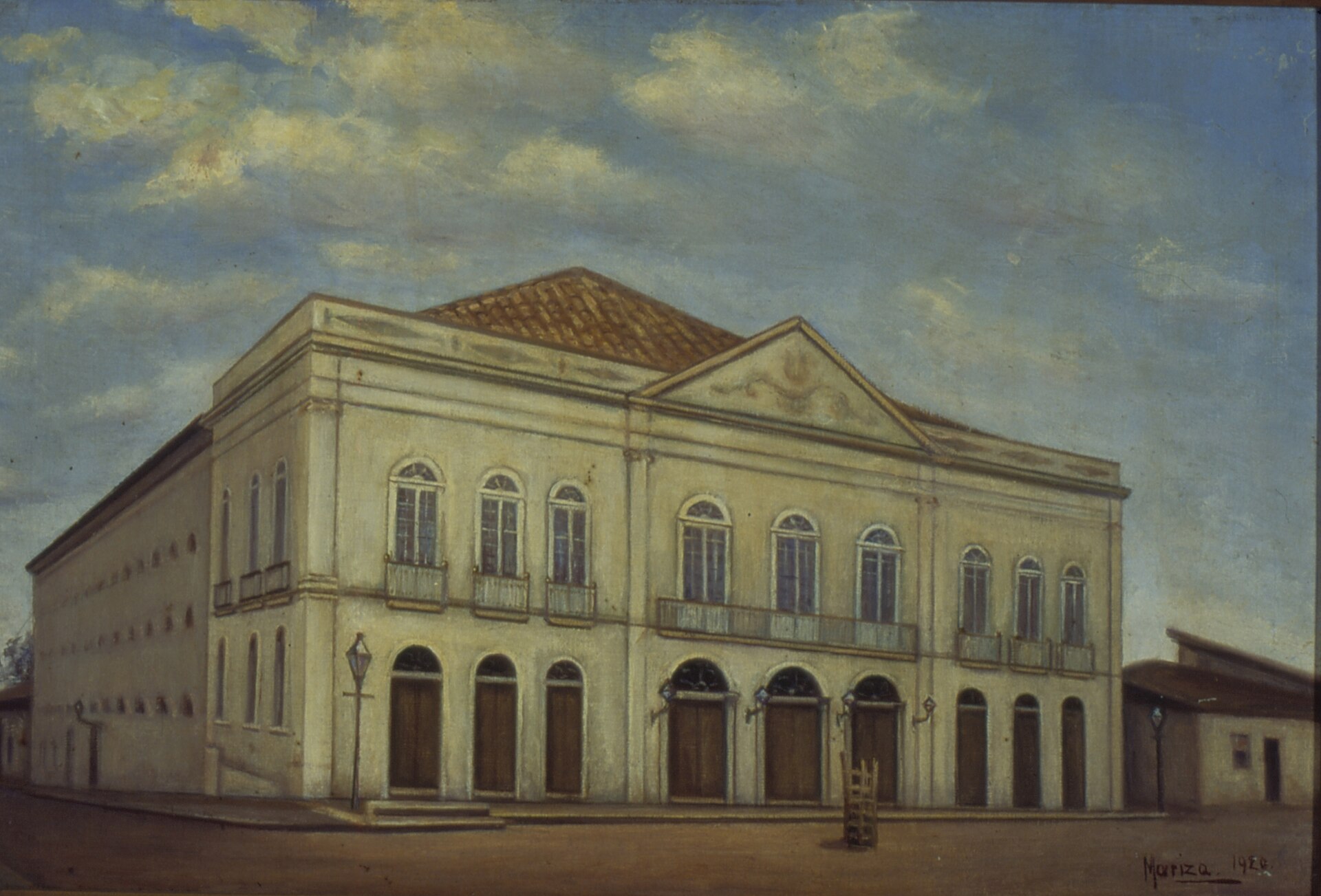 Imagem de referência de Teatro São José, 1880, descrito nos dados abertos como pintura de Maria Luiza Pompeu