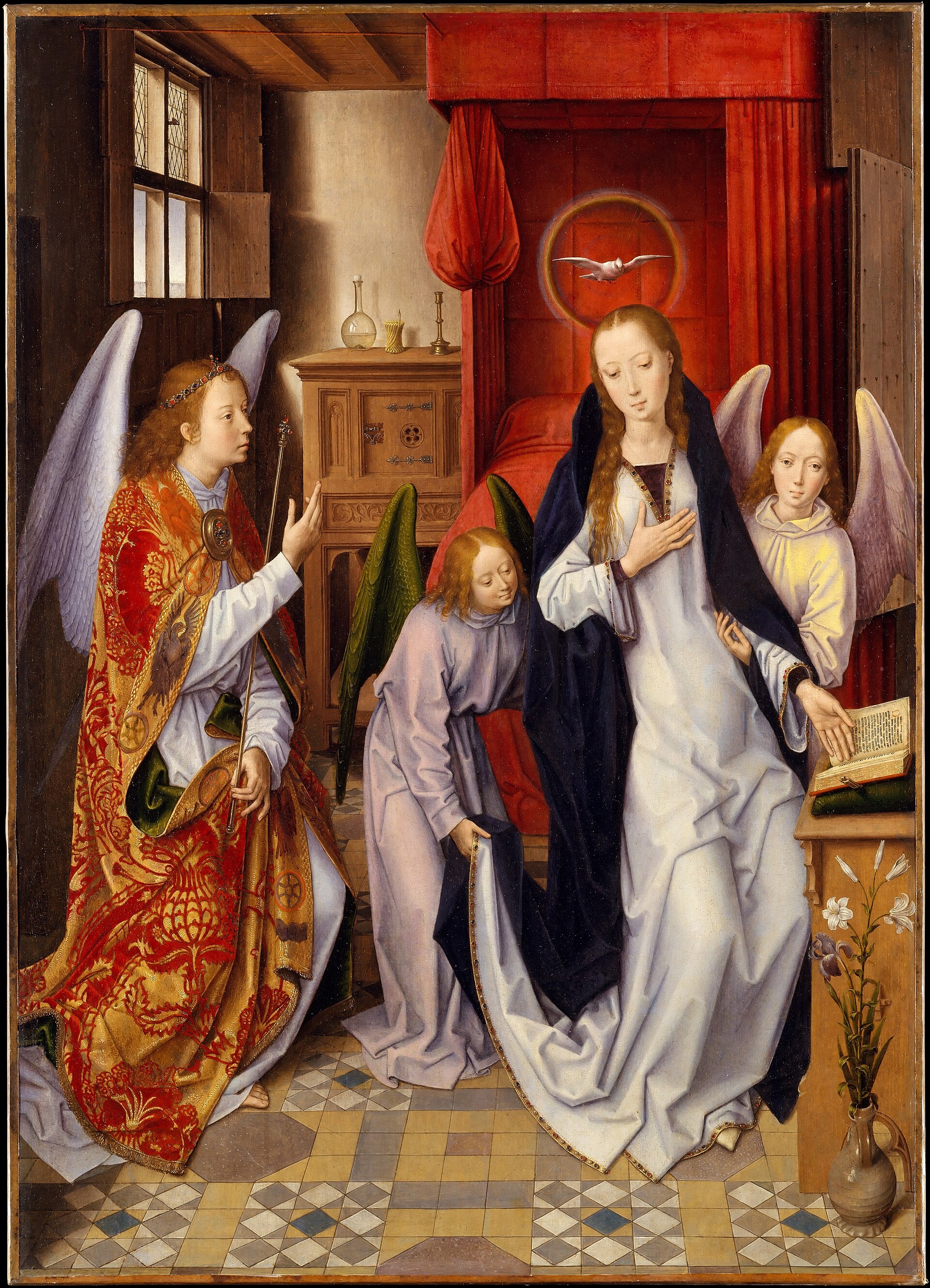 Imagem de referência de Anunciação, descrito nos dados abertos como pintura de Hans Memling