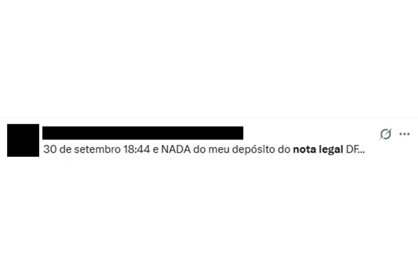 Nota Legal: clientes inundam redes com queixas após atraso em depósitos - destaque galeria