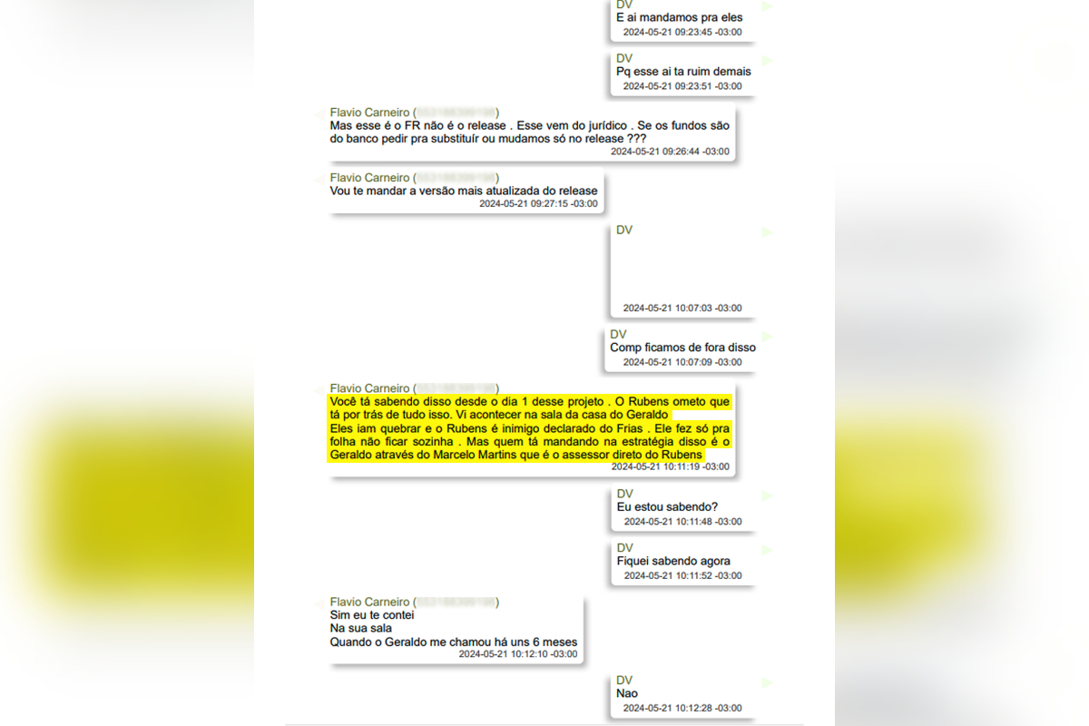 No “Estadão estamos em casa, temos crédito lá”, disse sócio a Daniel Vorcaro