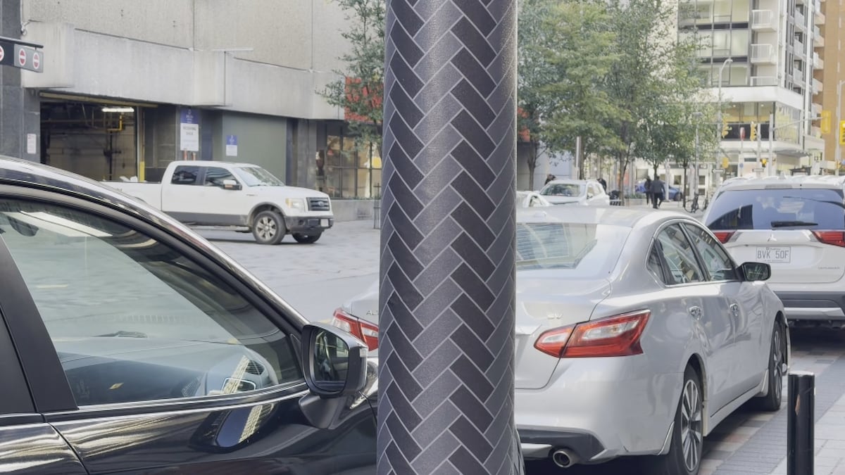 What's up with the black stuff on downtown lightposts?