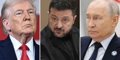 Trump, Zelensky e Putin Foto: BBC News Brasil