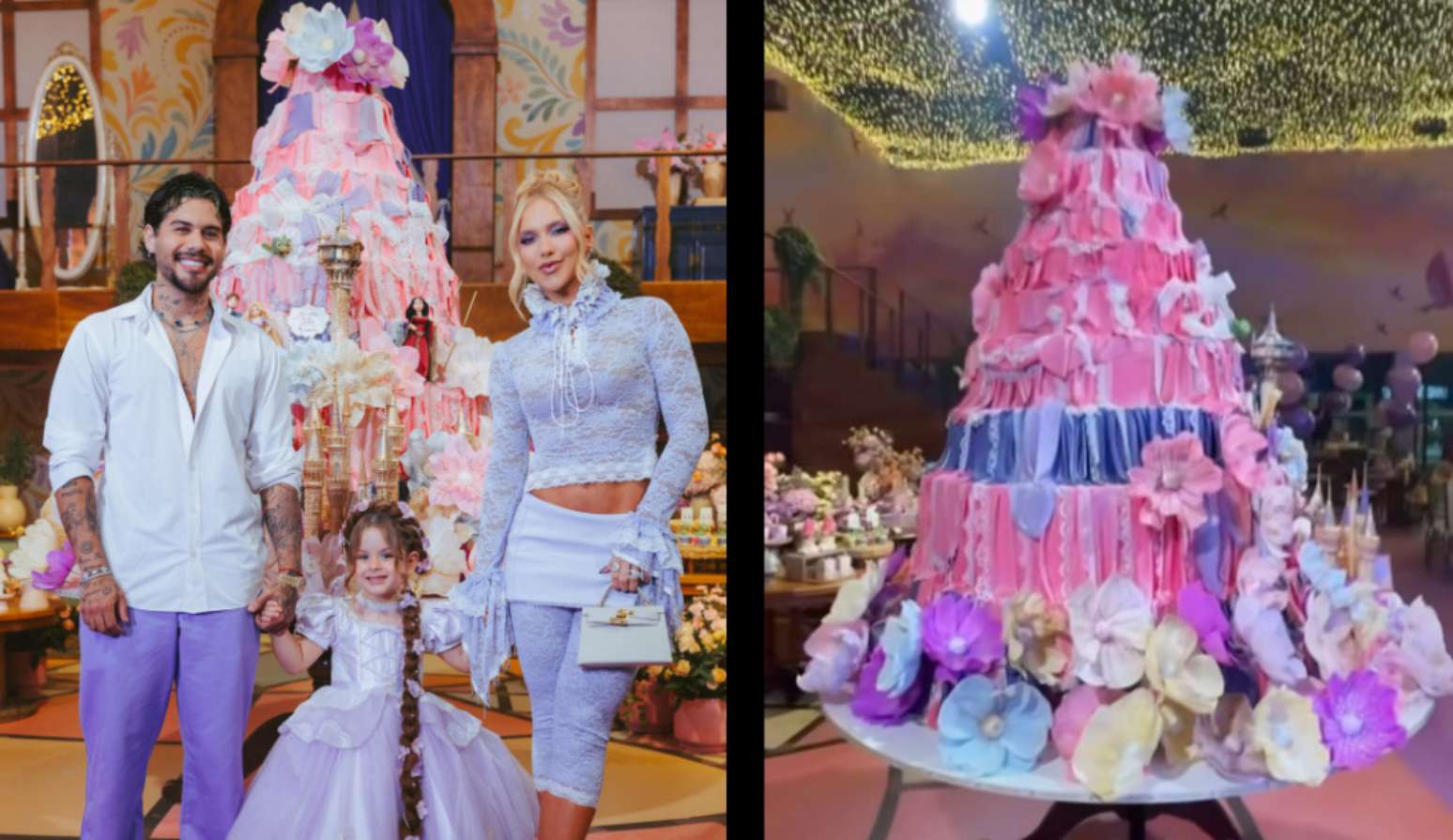 Bolo de 3 metros rouba a cena na festa de Maria Flor, filha de Virginia e Z&eacute; Felipe