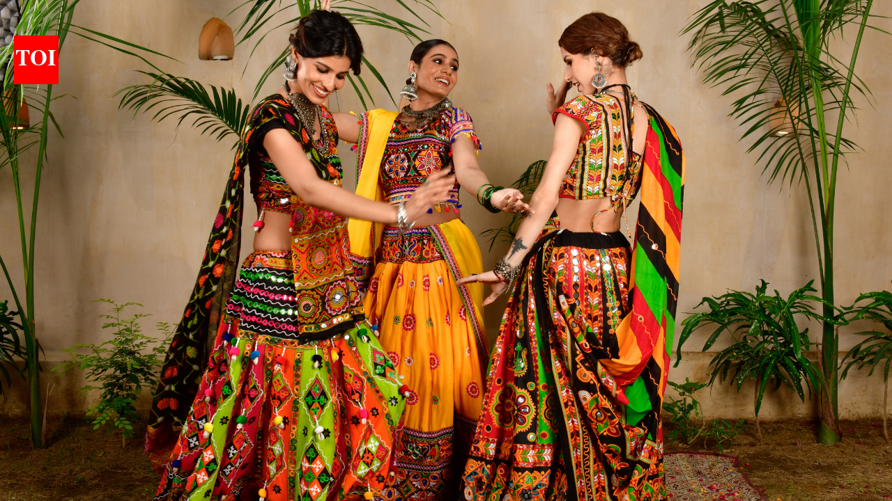 Como usar um dupatta de forma diferente no seu chaniya choli do Navratri: 5 estilos fáceis, desde o drapeado clássico no ombro até o seedha pallu gujarati